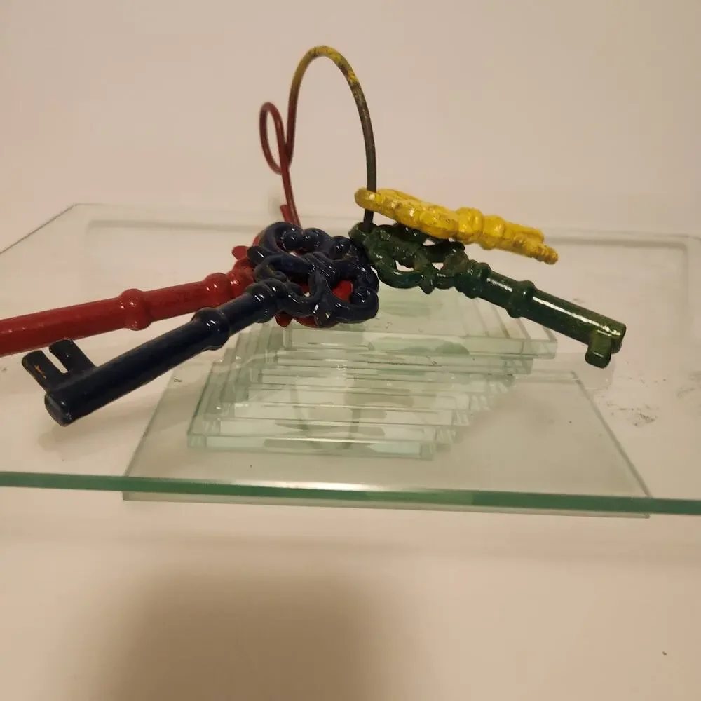 Large Metal Skeleton Keys Primary Colors